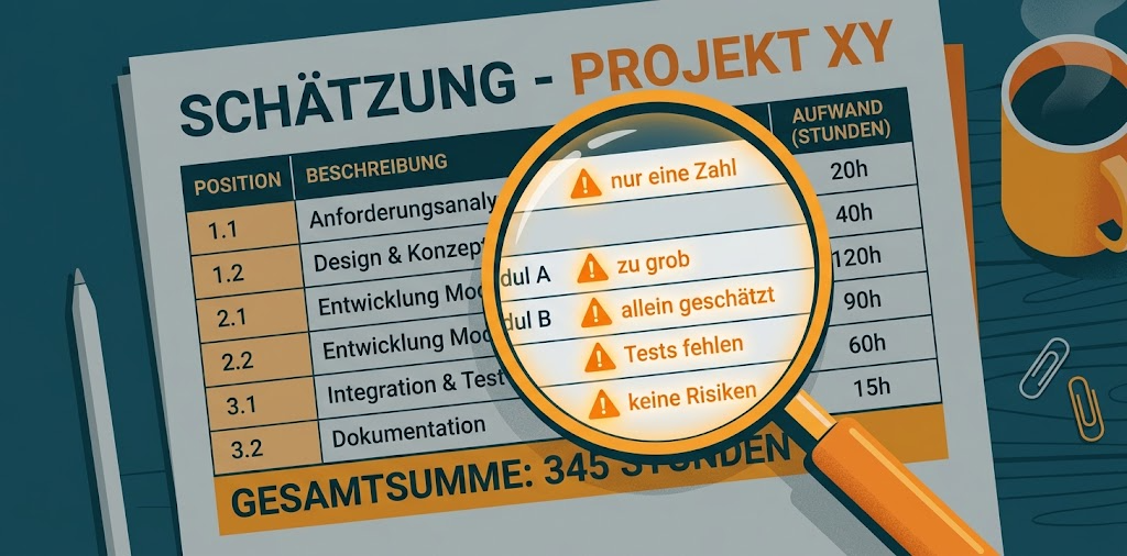 Aufwandsschätzung prüfen: 5 Warnsignale, bevor das Budget reißt