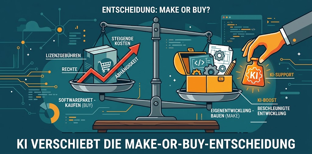 Make or Buy neu bewerten: Warum alte Softwareentscheidungen eine zweite Prüfung verdienen